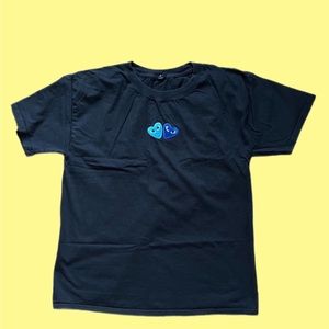 Faux Comme Des Garçons Heart Patch Tee